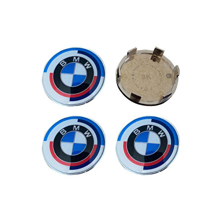 BMW 50. Yıl Damla Geçme Jant Göbeği Krom 68mm-59mm 4 Adet