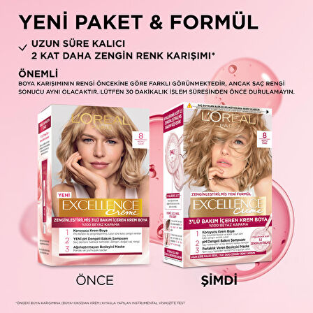 L’Oréal Paris Excellence Creme 8 Koyu Sarı Saç Boyası