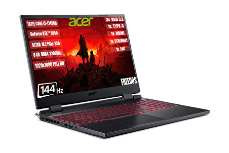 Acer Nitro 5 AN515-58-544K Intel I5-12450H 8GB 512GB SSD RTX3050 15.6" FHD IPS 144hz Freedos Taşınabilir Bilgisayar NH.QFJEY.007