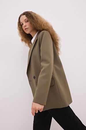 DeFacto Oversize Fit Ceket Yaka Blazer Ceket C2457AX24AUKH82