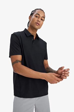DeFactoFit Esnek Kumaş Standart Fit Sporcu Kısa Kollu Siyah Polo Tişört D9244AX25SPBK81