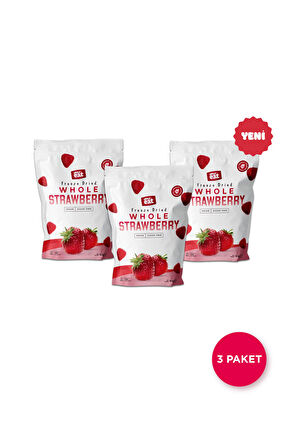 Çilek Kuru Meyve Cipsi 15 G X 3 Adet Dondurularak Kurutulmuş Meyve