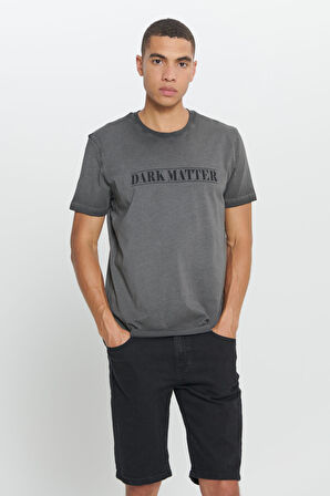 Standart Fit Normal Kesim %100 Pamuk Baskılı Bisiklet Yaka Tişört