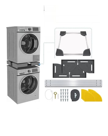 srfn ticaret Hoover Çamaşır ve Kurutma Makinesi Birleştirme Aparatı (İstif Kiti - İnox/Gri Model Uyumlu)