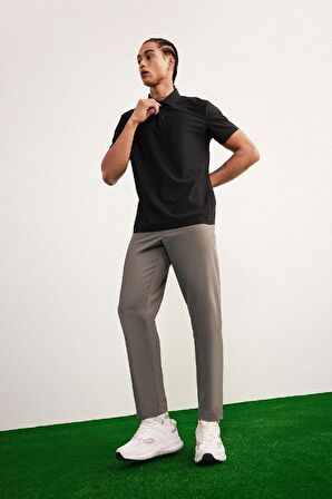 DeFactoFit Slim Fit Dar Kesim Standart Paça Esnek Multifonksiyonel Dokuma Sporcu Pantolon D9247AX25SPGR83