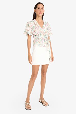 DeFacto Normal Bel Basic Düz Şort Etek C1860AX25SPER105