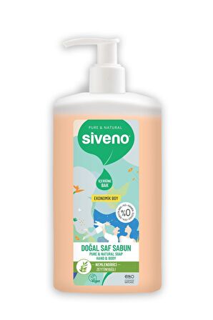 Siveno %100 Doğal Sıvı Kastil Sabun Zeytinyağlı Yoğun Nemlendirici Bitkisel Vegan 1000 ml