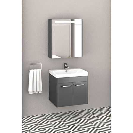 MAUNA 60 CM BANYO DOLABI ANTRASİT - BOY DOLAP HARİÇ 