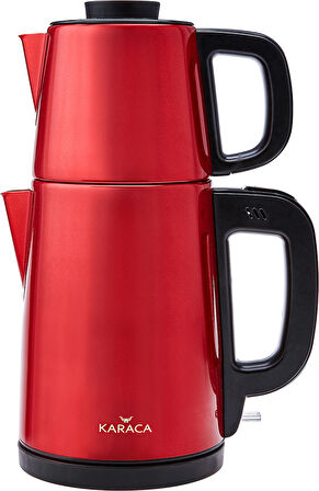 Karaca Tea Break Rouge Red Çelik Su Isıtıcı & Çay Makinesi