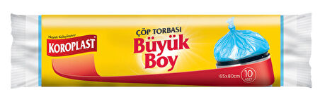 Koroplast Güçlü Büyük Boy Çöp Torbası 10 Adet 65x80 cm