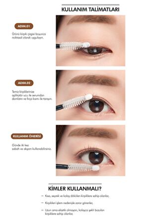 Dökülme Karşıtı Biotin-Kolajen-Pantenol İçerikli Besleyici Kirpik Bakım Serumu No Retouch Lash Serum