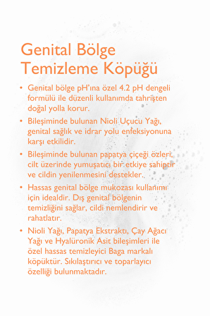 Nioli Yağı Katkılı Genital Bölge Temizleme Köpüğü