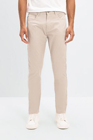 DeFacto Chino Kanvas Pantolon Slim Fit Dar Kesim Pamuklu Esnek Dar Paça C9441AX24AUBG170