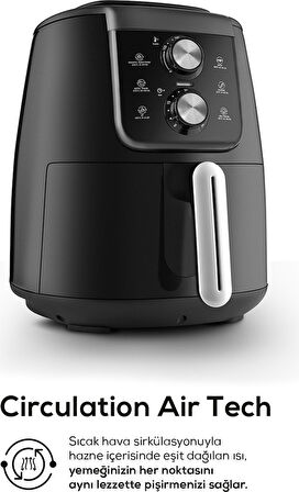 Karaca Air Pro Cook Manuel Xl Airfryer Black 4 Kişilik