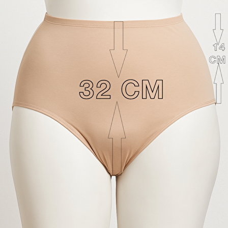 Kadın MI Külot Büyük Beden Yüksek Bel 1. Kalite SİYAH Renk 4XL ve 5XL Seçenekleriyle