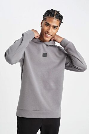 DeFactoFit Standart Fit Kapüşonlu Sporcu Sweatshirt D0925AX24AUGR211