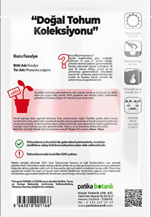 50 Adet Kuru Fasulye Tohumu