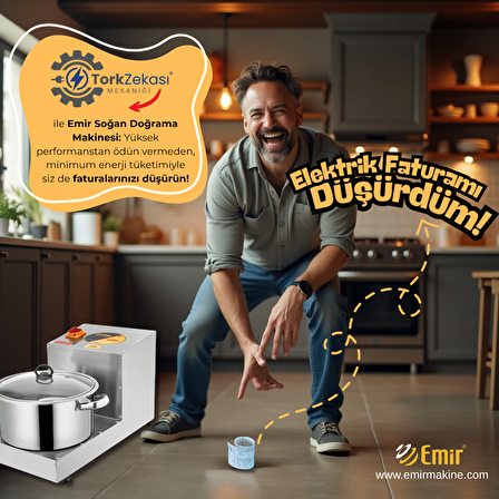 Emir Paslanmaz Soğan Doğrama Makinesi Makinası Lahmacun içi Hazırlama Makinası 7 Litre 4 Bıçaklı