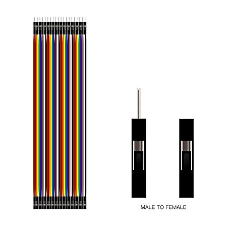 40 Pin Erkek - Dişi Dupont Kablo - 20cm