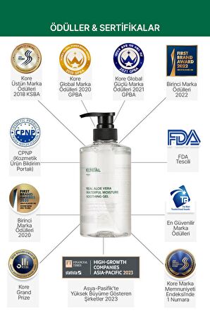 Hyaluronik Asitli Nemlendirici Aloe Vera Jeli KUNDAL Real Aloe Vera Waterful Moisture Shooting Gel