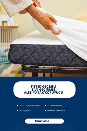 Mira Home 150 x 200 Su Geçirmez Alez Beyaz
