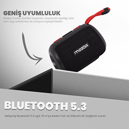 Moodix HO23T10 Bluetooth Hoparlör Siyah