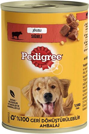 Pedigree Sığır Etli 400 gr Yetişkin Köpek Konservesi