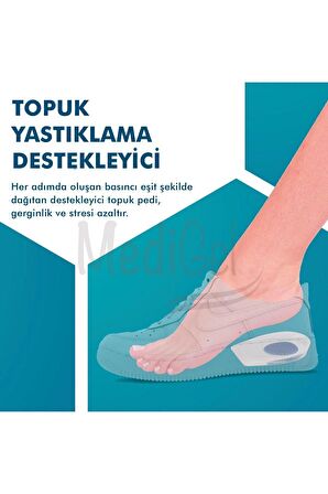 MG03 - Silikon Topuk Desteği | Topuk Dikeni Için Yumuşak Ortopedik Topuk Pedi, Şok Emici Gizli Jel