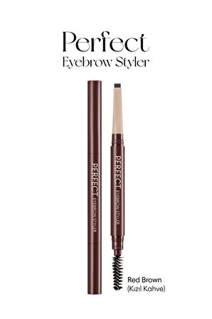 Uzun Süre Kalıcı Asansörlü Kaş Kalemi  Perfect Eyebrow Styler (Red Brown)