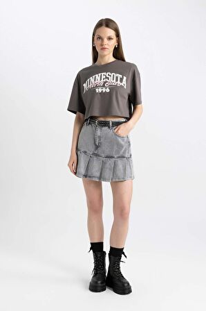 DeFacto Coool Oversize Fit Baskılı Kısa Kollu Tişört B7062AX24SMGR310