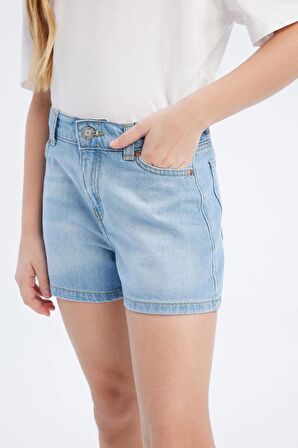 DeFacto Kız Çocuk Jean Şort B5037A825SMNM39
