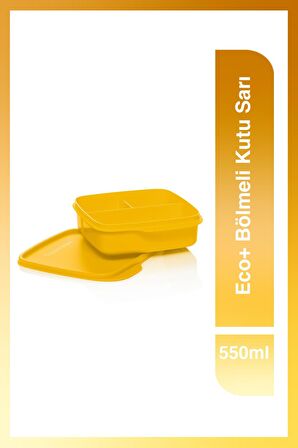 Eco+ Bölmeli Yemek Taşıma Kabı Sarı 550 ml