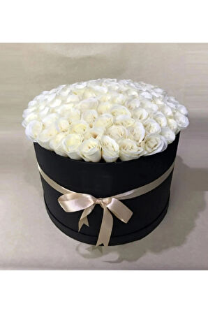 Sevgiliye Silindir Kutuda Gerçek Görünümlü Yapay Kadife Gül Kız Isteme Buketi