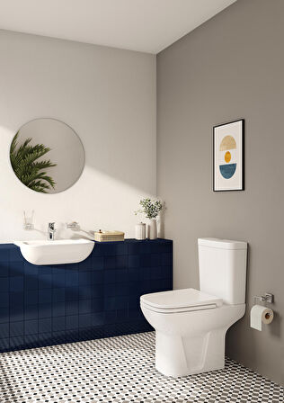 VitrA S20 5524B003-0001 Yarım Tezgah Lavabo, 55 cm