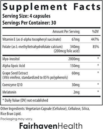Fairhaven Health Ovaboost Fertility Supplements for Women | Conception for Her Support Ovulation & Egg Quality with Myo-Inositol & Folate | Prenatal Vitamin Natural Fertility Support | 120 Capsules