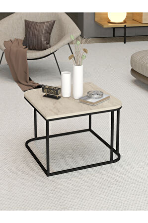 Orta Sehpa Ve Zigon Yan Sehpa Flora Set Atlantik Çam