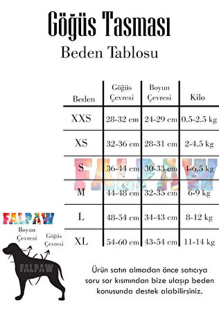 Falpaw Köpek Göğüs Tasma Seti Ayarlanabilir Gezdirme Kayışı Eller Serbest Coconut Desenli