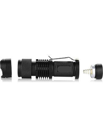Su Geçirmez Ultra Güçlü Şarjlı El Feneri 2300 Lumens Q5 + Şarjlı Pil Hediyeli