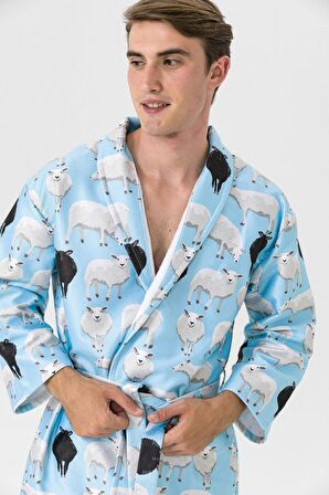 Koyun Desenli Unisex Yetişkin Bornoz