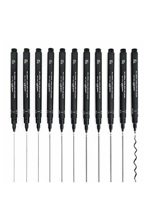 uni ball pin 0,3 Teknik Çizim Kalemi Siyah (3 Adet)