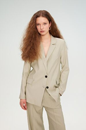 DeFacto Loose Fit Kruvaze Yaka Düğmeli Blazer Ceket Z8276AZ24SMGN1156