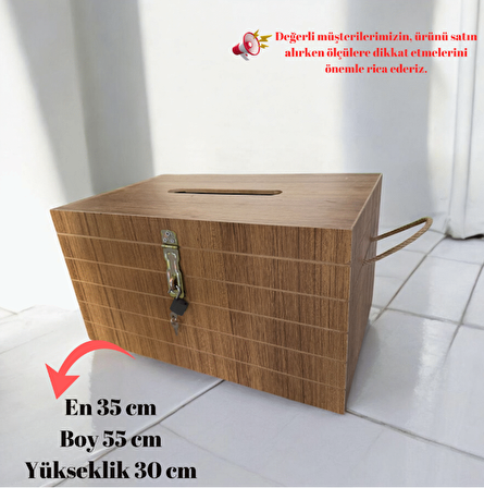 Kilitli, Ahşap Takı/çeyiz Sandığı (Nişan-Kına-Düğün-Sünnet Takı Toplama)