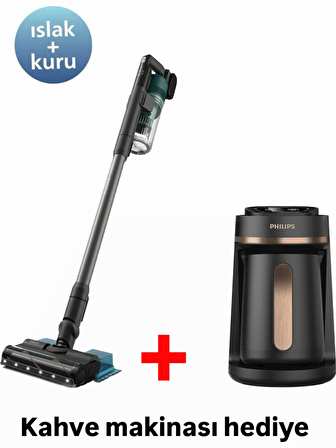  PHİLİPS XC6557/01 CORDLESS VC AQUA DİKEY ŞARJLI SÜPÜRGE + PHİLİPS SERİES 5000 HDA150/60 BAKIR TÜRK KAHVE MAKİNESİ HEDİYELİ