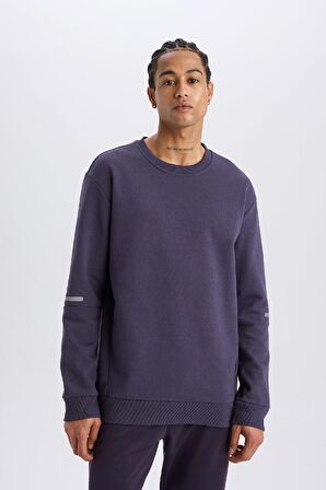 DeFactoFit Standart Fit Bisiklet Yaka Kalın Sporcu Sweatshirt Y4531AZ24AUPR467