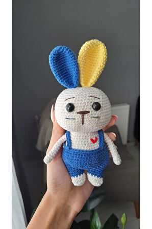 Amigurumi Örgü Oyuncak Taraftar Fanatik Tavşan- Bebek Hediyelik