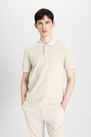 DeFacto New Regular Fit Waffle Kısa Kollu Basic Düz Polo Tişört B4508AX24SPBG430