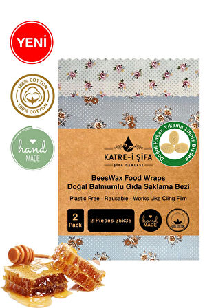 Balmumlu Doğal Gıda Saklama Bezi Başlangıç Set - Beeswax Food Wraps (Balmumu Bezi)