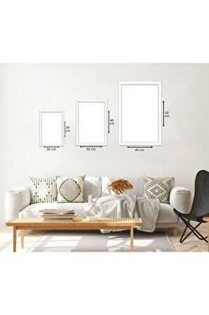 GÜMÜŞ AYNALI PLEKSİ ÇERÇEVELİ MODERN ALTIN SARISI BEYAZ ÇİÇEK DESENLİ SOYUT ÇİZİM TABLO