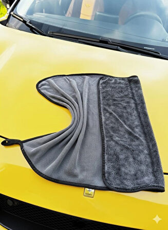 Mikrofiber iz Bırakmaz Oto Kurulama Bezi , Yoğun Su Çekme Gücü Kirpi Bez 50x70 ( 1 Adet )