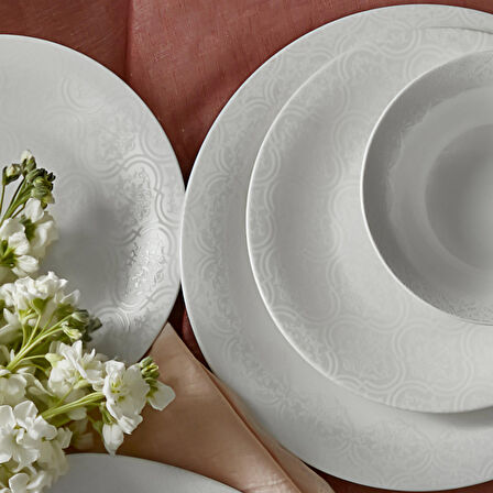 Karaca Fine Pearl Eternal 58 Parça 12 Kişilik Inci Yemek Takımı